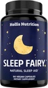 SLEEP FAIRY natürliche Schlafhilfe | Magnesium Glycinate 500mg, Melatonin 10mg, L-Theanin, B6, 5-HTP, GABA, Valerian Root & Ashwagandha | Kräuterschlaf Pillen für Erwachsene | Vegan Schlafpillen | MADE in den USA