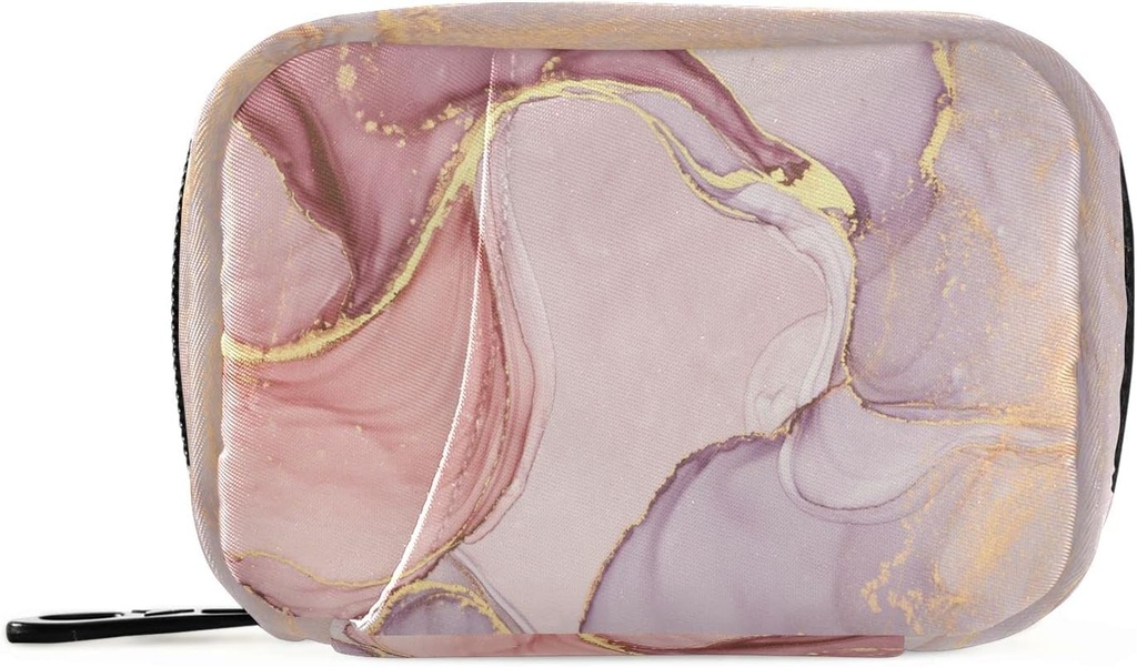Rosa Golden Marble Pill Organizer Case 7 giorni Pillola da viaggio Box con Zipper Portable Weekly Vitamin Medicine Supplement Holder Pouch Bag