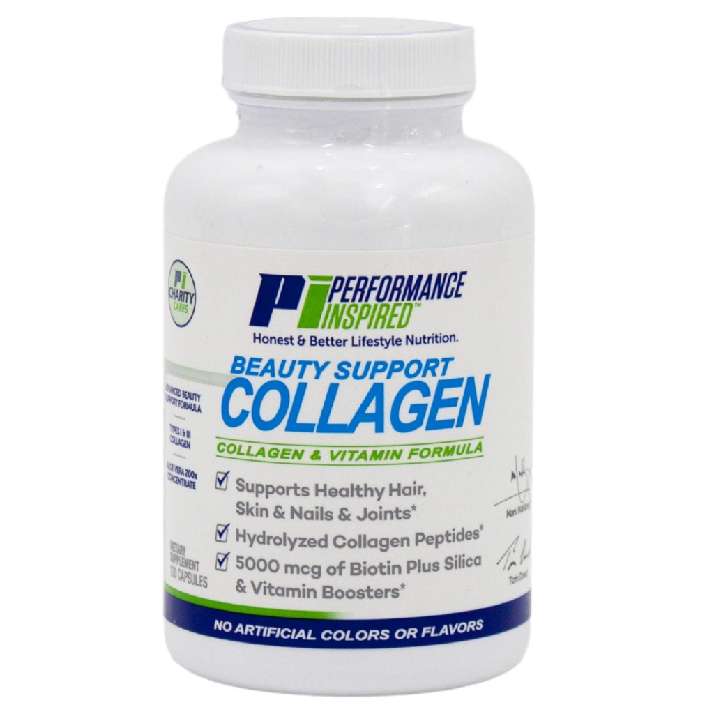 Prestazioni ispirate al collagene nutrizionale – Joint, Skin, Nails & Beauty Support – 5000mcg Biotin, Silica, Aloe Vera & Collagen Peptides – 120 Count