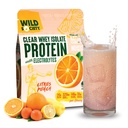 SOCIÉTÉ WILD - Protéines de lactosérum clair + électrolytes - Poudre de l'isolate de lactosérum rafraîchissante - 20g Protéines, 0 Sucre ajouté, sans OGM, arômes et couleurs naturels - Citrus Punch, 16 oz