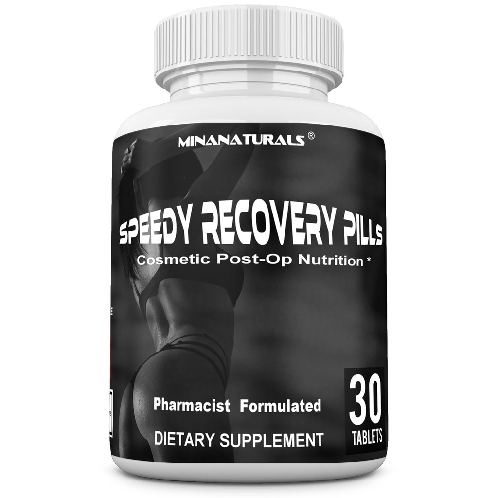 Speedy Recovery Pills Post-OP Recovery Supplement. Vitamine di supporto della cicatrice. Promuove il collagene e la guarigione rapida. Specialmente formulato per le Chirurgie Post op Cosmetic. 30 Tavole