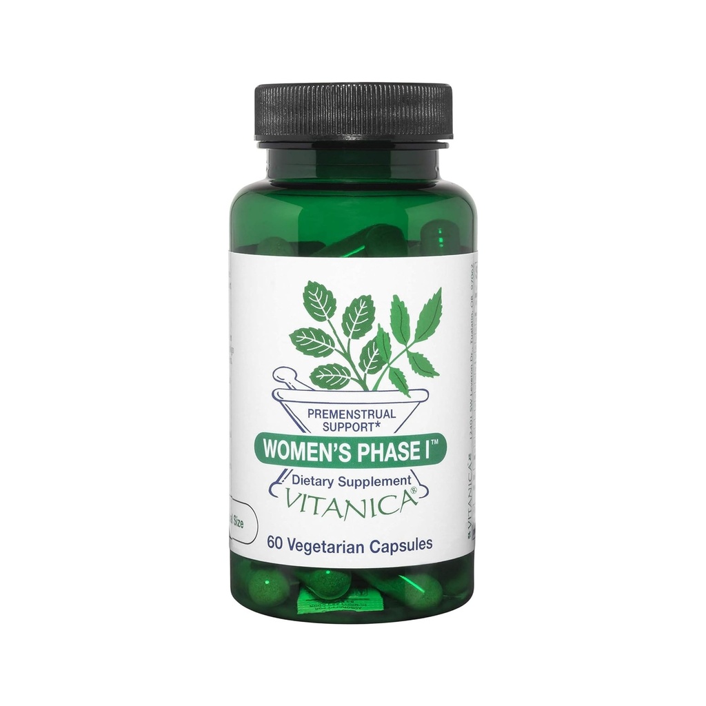 Vitanica Femminile Fase I, Supporto Premenstruale, Vegan, 60 capsule
