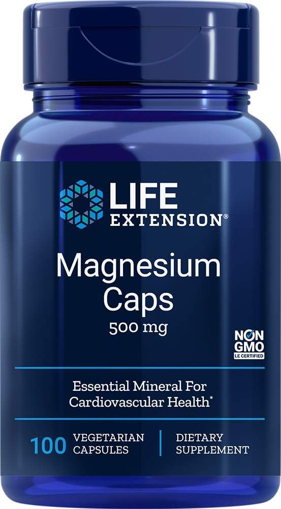 Estensione di vita Magnesio capsule 500mg, 100-Count