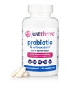 Just Thrive Probiotic & Antioxidant Supplement - 100% Spore-Based Digestive and Immune Support - Glutenfrei, 90 Caps