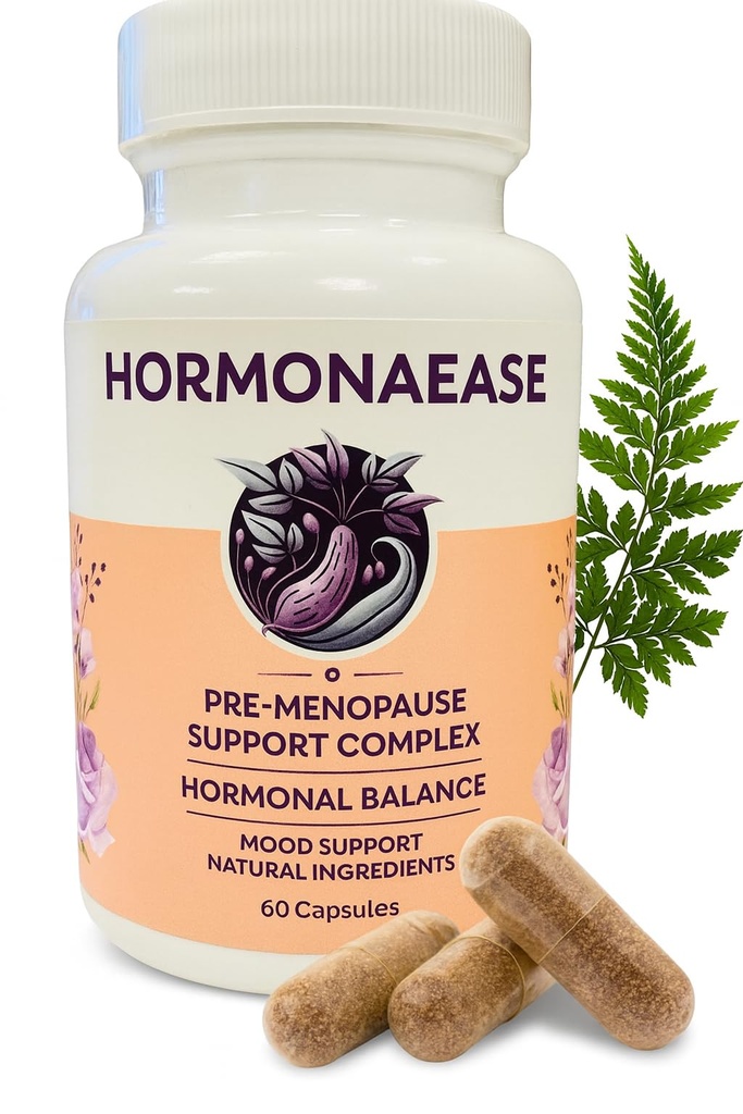 HormonaEase Women’s Wellness Supplement – Vegan Hormonal Balance, Mood & Energy Support mit Maca Root & Dong Quai