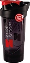 Protein Shaker Bottle - Schwarz | Tragbare Protein-Pulver Shaker Cup mit Strainer & Leakproof Lid | 700ml (25oz) - Easy Clean - BPA Free