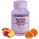 Lemme Glow Collagen Gummies für dickes Haar, starke Nägel & gesunde Haut mit Multi-Collagen-Peptiden, Biotin, Spurenmineralien, Zink, Vitamine A, C & E, Milchprodukte & Glutenfrei, Pfirsichgeschmack, 60 ct.