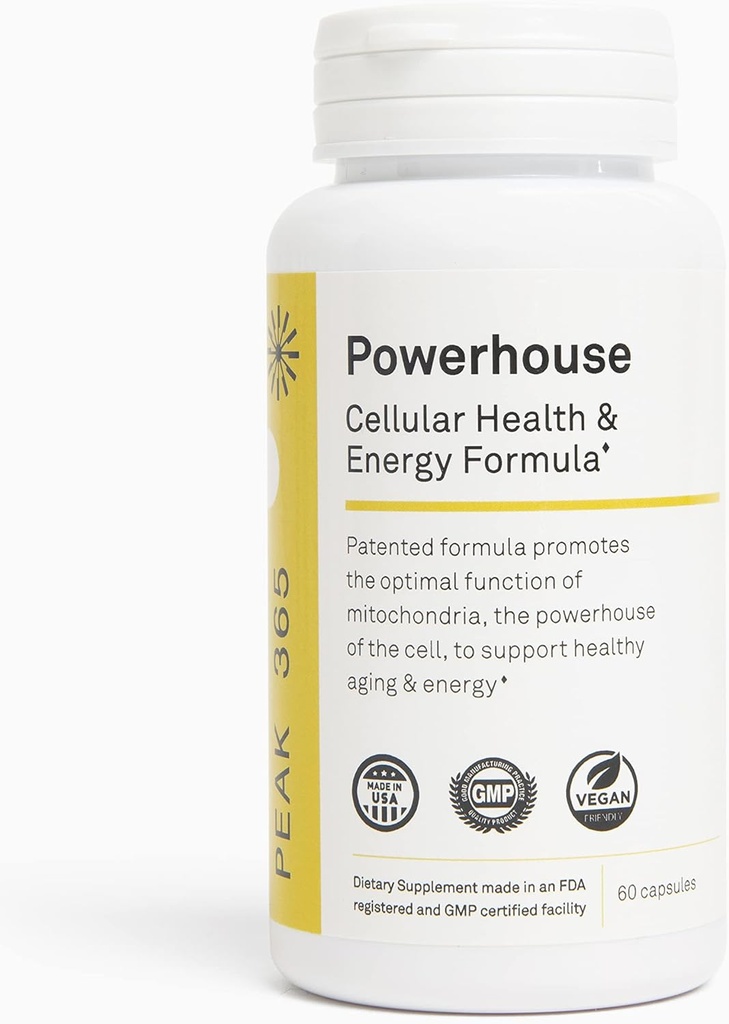 Powerhouse | Salute Cellulare & Energy Formula | Supporta energia e salute al livello cellulare | Potente scienza basata Formulazione | Vitamine di linguaggio del corpo supportate da 30+ Anni di Ricerca |