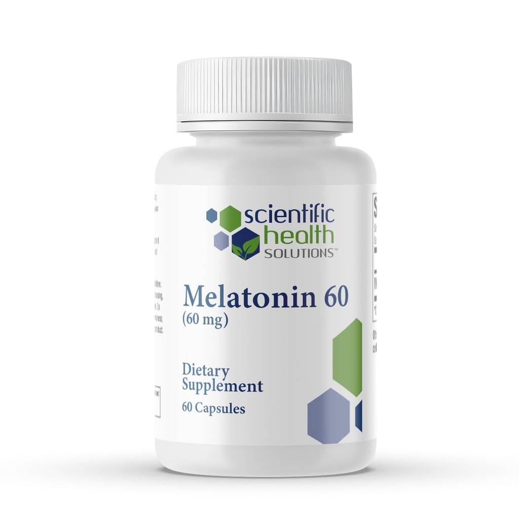 Melatonina 60mg | Melatonina ad alta dosaggi in capsule Easy-to-Swallow | Vegan, Non-GMO & Gluten-Free | US-Made Extra Strength (Single)