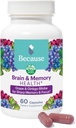 Weil Brain-Ergänzung für Memory & Focus - proprietäre Mischung mit Ginkgo Biloba - Unterstützt kognitive Funktion, Aufmerksamkeit & Mental Clarity - Vegan, Glutenfrei, Non-GMO - 740mg Servieren - 60 Kapseln