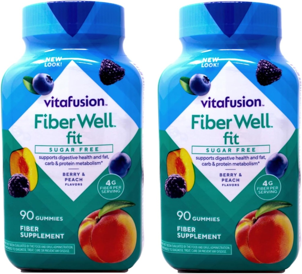 Gommies sans sucre en fibre de vitafusion - 90 ct, boîte de 2
