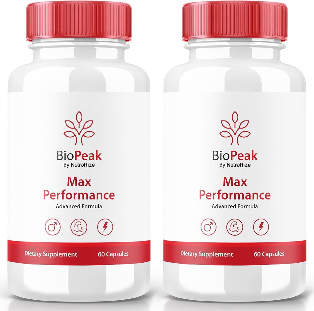 NutraRize (2 Pack) Biopeak Men Enhancement Pills, Biopeak Male Capsules, All Natural Supplement for Max Performance and Overall Health, Official Bio Peak Pastillas Bewertungen (120 Kapseln)