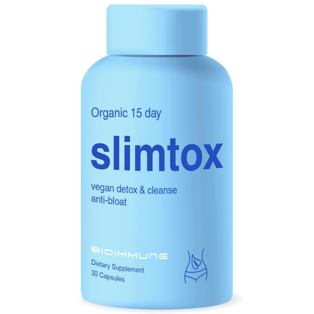 SlimtoxTM Organic 15 Day Colon Cleanse & Detox per Flat Stomach Meno Bloat & LBS w/Probiotics - Rilievo di costipazione - Flushes Toxins, Boosts Energy