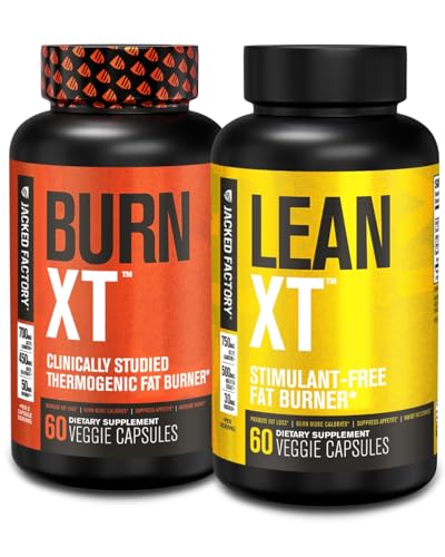 Jacked Factory Burn XT Thermogenic Fat Burner & Lean XT Koffein Free Weight Loss Supplement