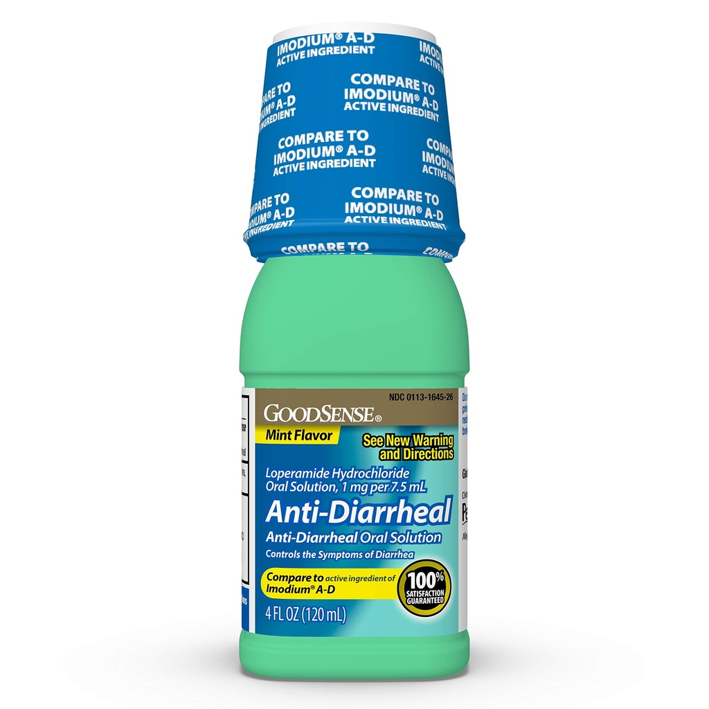 Good Sense Anti-Diarrheal Medicine, Loperamid Hydrochlorid Mundlösung, 1 mg pro 7,5 ml, Minze, 4 Fl Oz