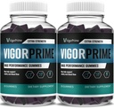 (2 Pack) Vigor Prime Performance Gummies Prime Vigor XL Gummy Supplement, Vigor Prime XL Maximum Strength Advanced Shilajit Sea Moss Fenugreek Gummies Gesamtenergie Vitalität Unterstützung (2 Monate Versorgung)