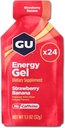 GU Energy Original Sports Nutrition Gel d'énergie, banane fraise, 24 Count Box