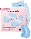 grace & stella Award Winning Under Eye Mask Réduisez les cercles sombres, yeux puants, sacs sous les yeux, rides, gel sous les yeux Patches, cadeaux d'anniversaire pour les femmes - Vegan cruelty-Free Self Care (48 paires, bleu)