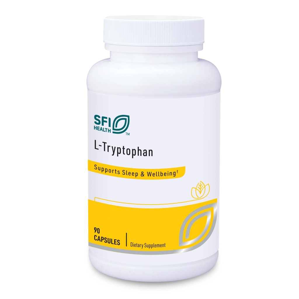 Klaire Labs SFI Health L-Tryptophan - 2000 Milligrams Amino Acid Precursor to Serotonin & Melatonin, Mood & Sleep Support (90 capsule)