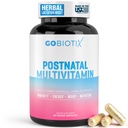 GOBIOTIX Postpartum Vitamine für stillende Mütter - Postnatal Lactation Supplement mit Bio Kräutern, Mineralien, Nährstoffe für neue Mütter und Baby - Postpartum Essentials, Non GMO, Vegan, 60 Caps