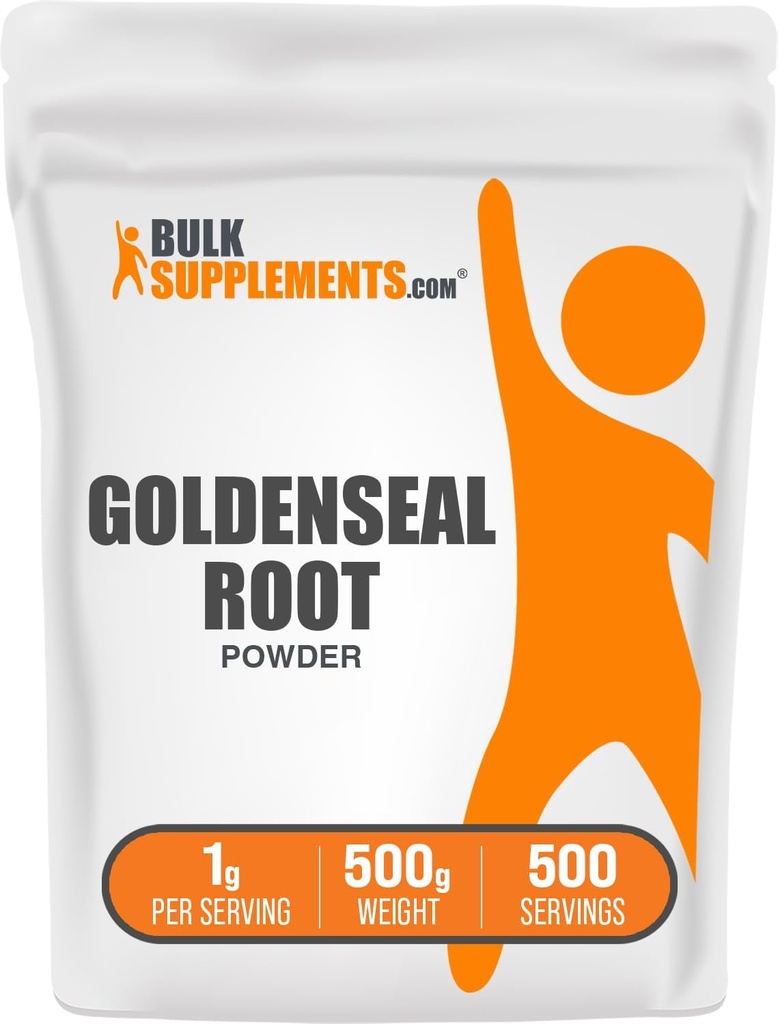 BulkSupplements.com Polvere d'oro - Supplemento di erbe, Sorgente da radice dorata - Vegan & Gluten Free, 1g per porzione, 500g (1.1 lbs) (Pack of 1)
