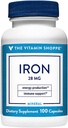 Der Vitamin Shoppe Iron 28G, gut absorbierte Formen von Eisen, unterstützt Immun-Gesundheit & Energie-Produktion, Essential Mineral, Einmal täglich (100 Kapseln)