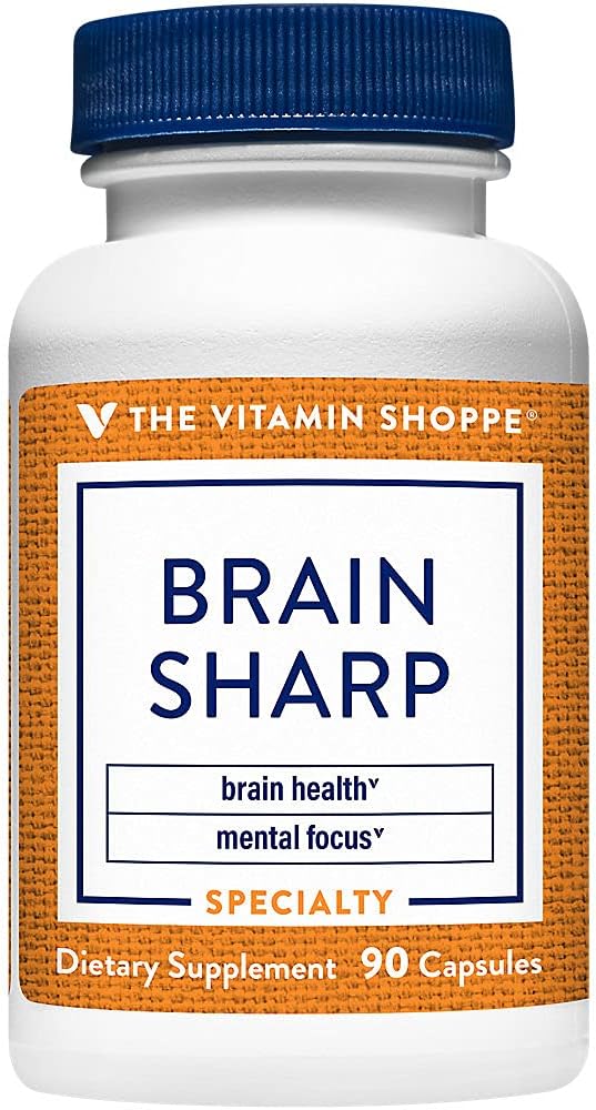 La vitamina Shoppe Brain Sharp con Acetil-L-Carnitina, Phosphatidylserine & B Vitamine per Memoria, Focus, Produzione Energetica (90 capsule)