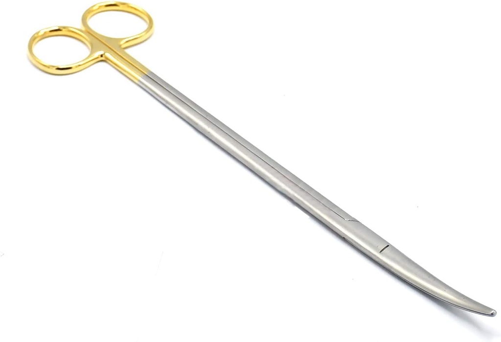 Metzenbaum Schere mit Wolfram Carbide Einsätze und Gold Ringe Edelstahl 12" In gebogen
