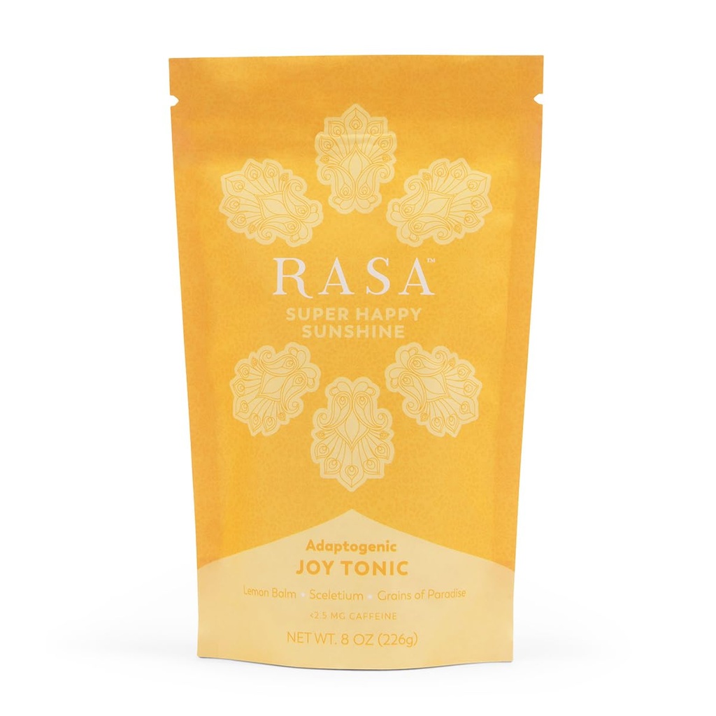 Rasa Super Happy Sunshine – Adaptogenic Mushroom Mood Booster | Lemon Tea Joy Tonic mit Sceletium | Vegan, Keto, Ayurveda Wellness Tonic (8 oz / 30 Servierungen)
