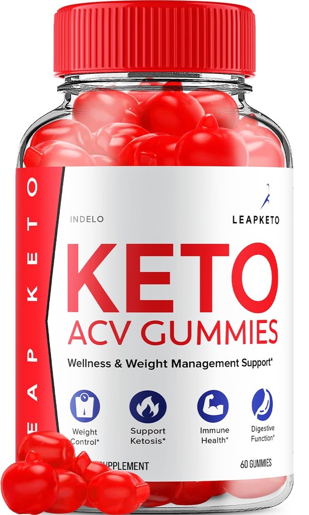 Leap Keto ACV Gummies - Formule avancée Leap Keto Plus ACV Gummies Apple Cider Vinegar Keto Leap Weight Management ACV Gummies Dietary Supplément Avis Hommes Femmes (60 Gummies)