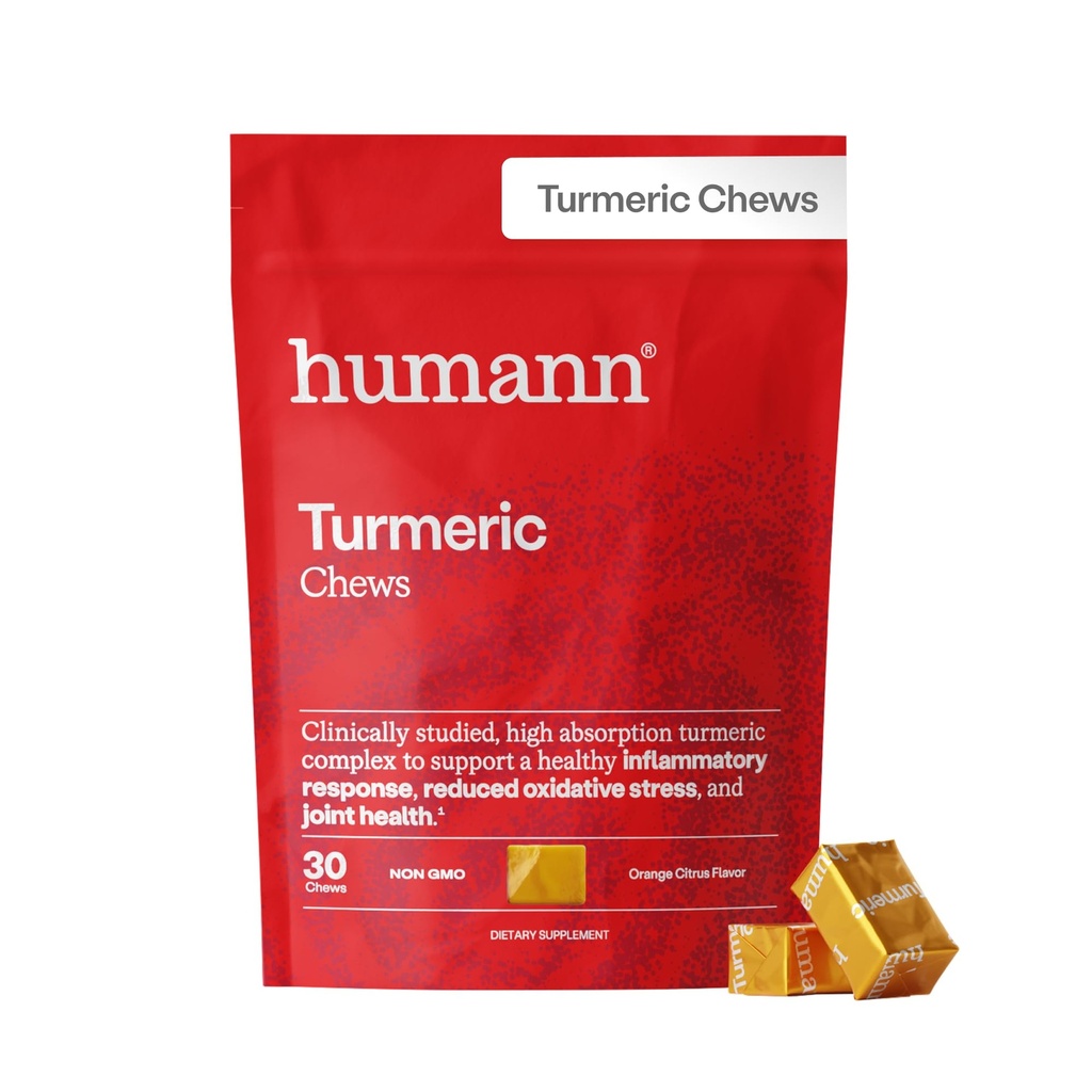 HumanN Turmeric Chews Supplement – Clinically Studied High Absorption Curcumin Complex - Arancione Citrus Flavor – da SuperBeets Makers – Joint Health – 30 Count