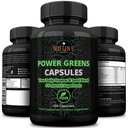 Super Greens - Immune System Support - 500 mg 120 Vegan Capsules - Superfoods for Daily Booster - Healthy Keto Blend with Acai, Wheatgrass, Guarana, Chlorella, Flaxseed, Matcha, Maca - by NextGenU