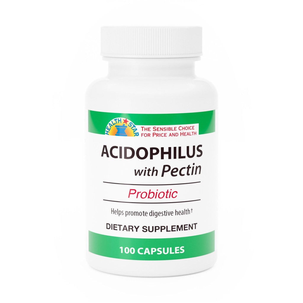 GeriCare Acidophilus con capsule probiotiche della pectina, ottimizza la flora intestinale, la funzione Gut digestiva, migliora le difese immunitarie e rafforza le ossa, 100 conte (pacchetto di 1)