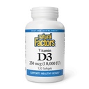 Natürliche Faktoren Vitamin D3 - Tägliche Ergänzung für Knochen & Unterstützung - Vitamin D Ergänzung hilft gesunde Immunsystem Funktion - Unterstützt starke Gelenke & Knie - 120 Softgels (120 Servietten)