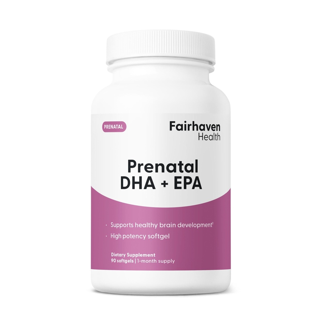 Fairhaven Health Peapod Prenatal DHA Supplements | Premium Icelandic Fish Oil Supplement for Healthy Pregnancy | EPA DHA Omega 3 Supplement for Brain, Eye, Heart Development | Citrus | 90 Softgels