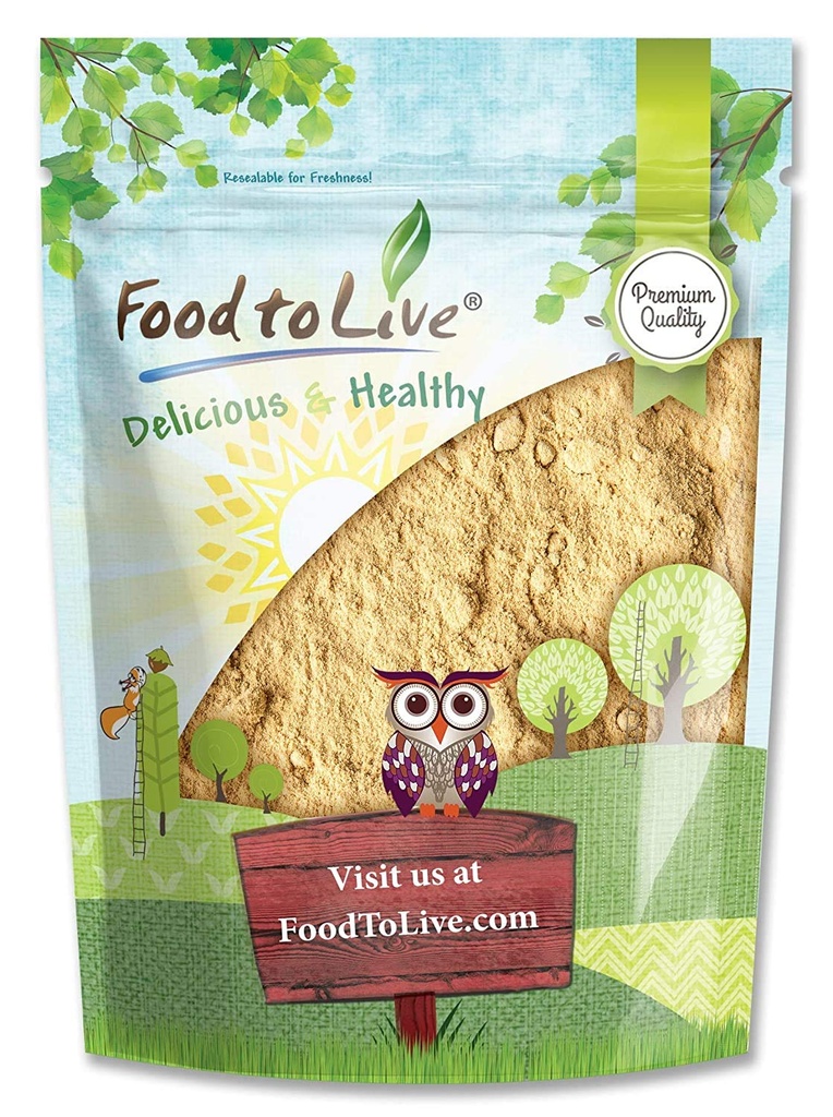 Cibo per vivere polvere di maca gialla, 8 once – radice di maca di terra cruda, Vegan, Kosher, Keto, non-Gelatinized, Bulk, ricco di vitamina C