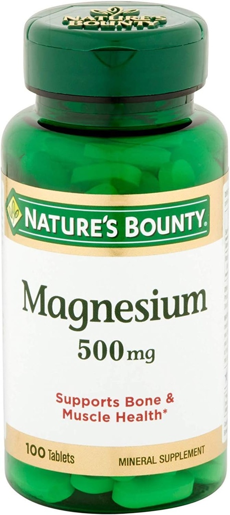 Nature's Bounty Magnésium 500 mg Comprimés 100 ea (paquet de 4)