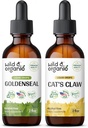 Wild & Organic Goldenseal Tincture 2 fl oz & Cats Claw Tincture 4 fl oz