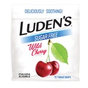 Luden's Sore Throat Relief Lozenges for Minor Everyday Irritation & Dry Mouth, Sugar Free Wild Cherry Flavored Drops, 75 Count