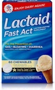 Lactaid Fast Act Lactose Intolerance Chewables with Lactase Enzymes, Vanilla Twist, 60 Pks of 1-ct.