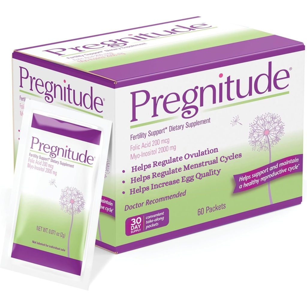 Pregnitude Reproductive Fertility Support - Hilft regelmäßige Ovulation - Menstruationszyklen zu fördern und die Qualität der Eier zu erhöhen - 30 Tage Versorgung 60 Pakete