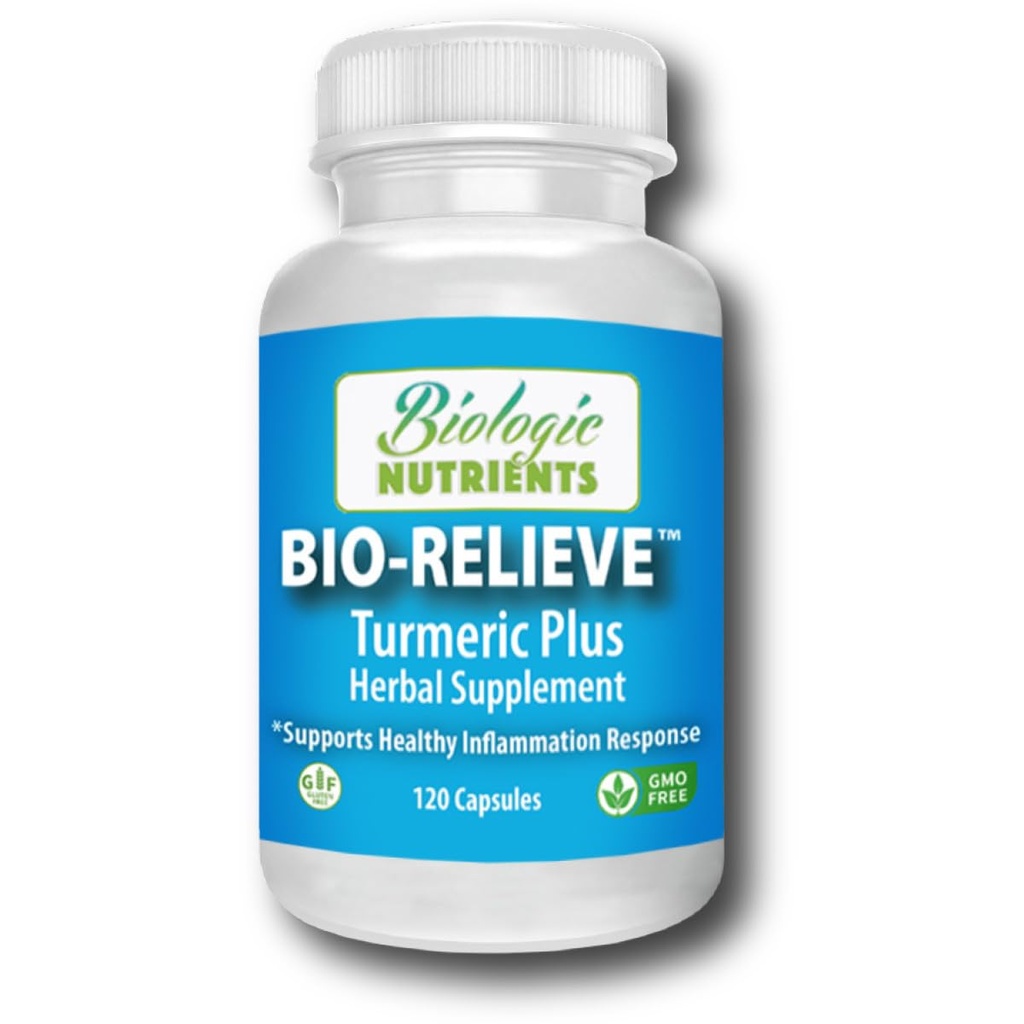 Biologic Nutrients Turmeric Supplement, 10-in-1 Integratori Erboristici per Uomini e Donne, Aiuta Giunti, Muscoli, Bones & Nerves, Non OGM, Daily Plant-Based Mobility Aid, 120 Capsule