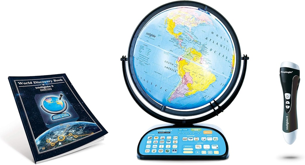 Replogle Globe für Kinder Interaktiver 12 Zoll Talking World Globe mit Stand, Lernspielzeug4Kids für Klassenzimmer Kinder Alter 4-8 & Decor