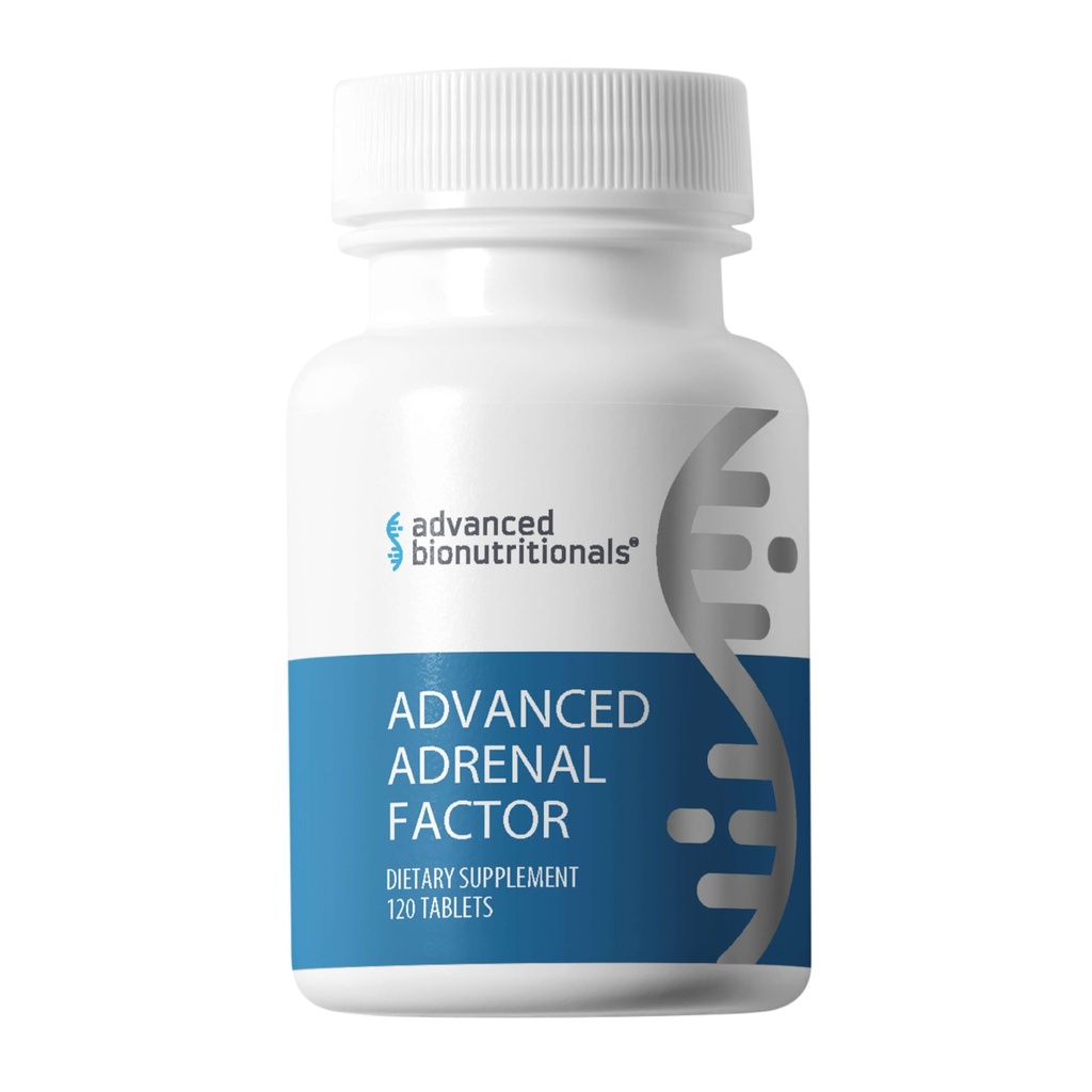 Bionutritionnels avancés Facteur adrénal avancé – Supplément de soutien adrénal – Non-OGM, sans gluten, végétalien – 120 comprimés