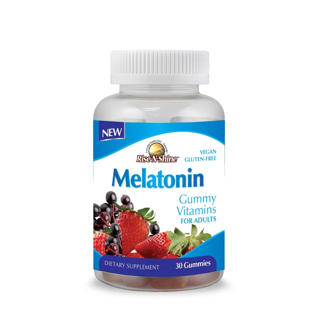 Rise-N-Shine Melatonin Erwachsene Gummi 5mg Melatonin pro Gummy Servieren 30 Zähler