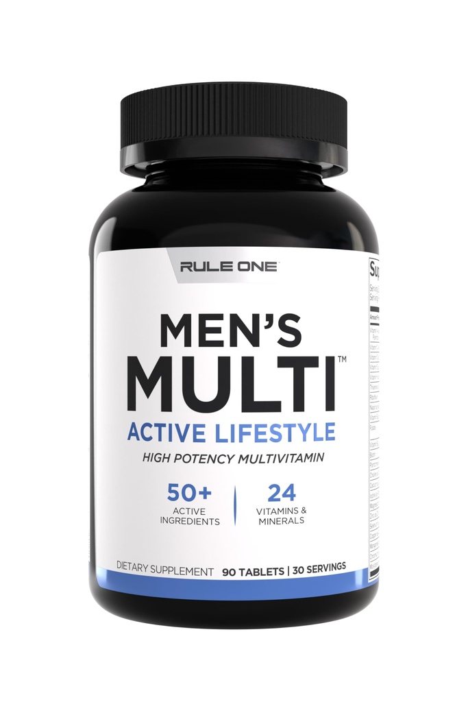 Règle 1 Multihommes - Vitamines quotidiennes masculines, minéraux essentiels, superaliments, enzymes digestives, acides aminés et antioxydants pour les modes de vie actifs et le bien-être (90 comprimés, 30 jours d'approvisionnement)