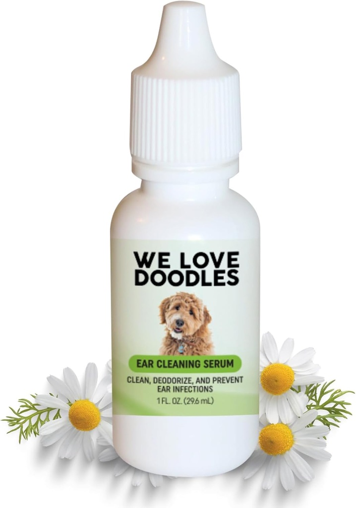 Ci piace Doodles Dog Ear Serum | Eco-Friendly Ingredients | Made in the USA | Gocce per cani | Pet Wash Solution Ear Cleanser | Gets Rid of Itching, Deordoring & Yeast