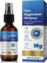 Pure Topical Magnesium Oil Spray, Magnesio Spray per Piedi, 100%, Assorbimento Rapido - Sorgente Naturale con Potente Miscela di Oli Esssenziali, Replenish Body- 2.02 fl oz