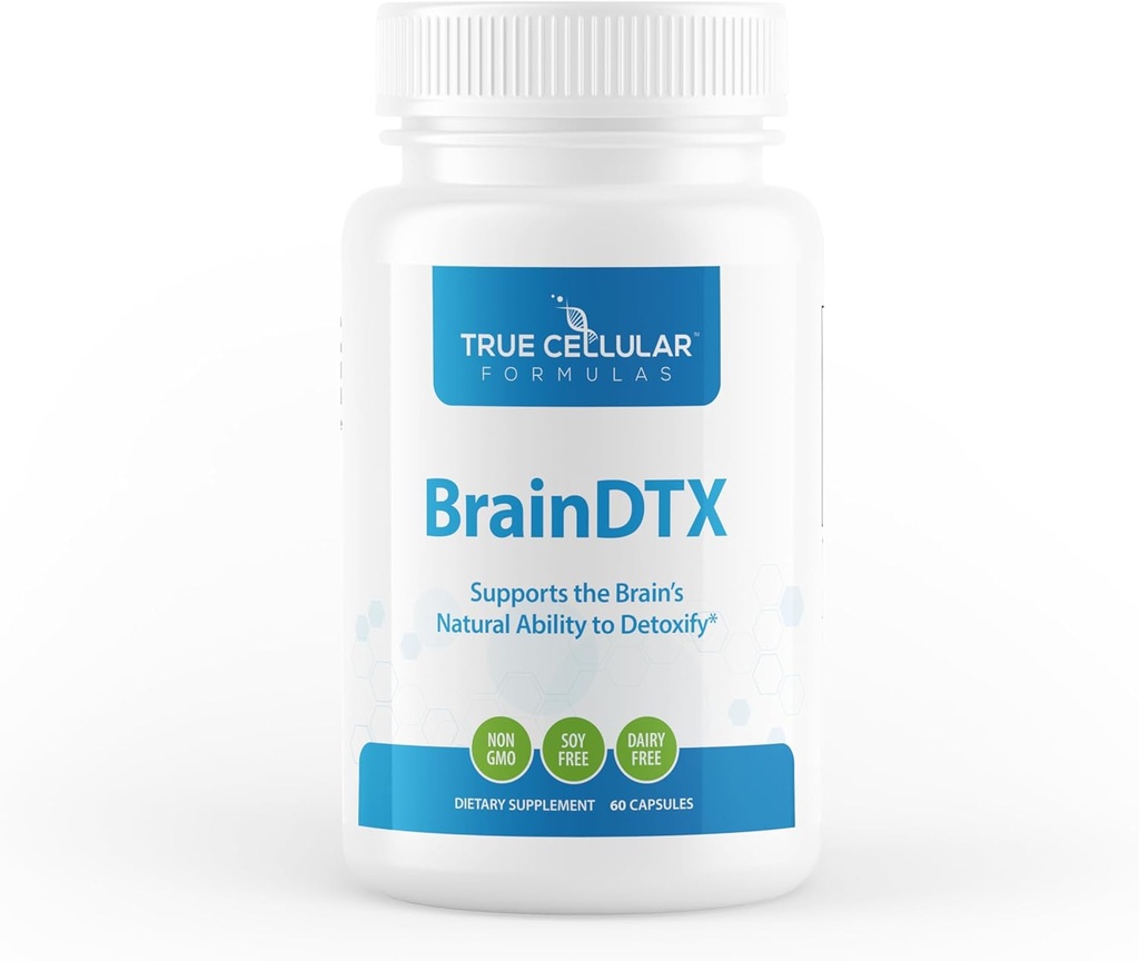 BrainDTX - Unterstützt kognitive Funktion, Fokus & Mentale Klarheit - Fördert klares Denken & Speicher - mit Alpha Lipoic Acid & Biotin - Antioxidans Support - 60 Kapseln
