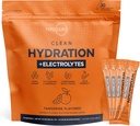 Typ Zero Clean Hydration + Elektrolyte Trinkmischung (30 Single-Serving-Pakete) - Advanced Hydration for Any Occasion (Tangerine)